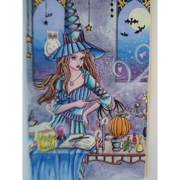 Halloween Postcard Nikki Burnette Gothic Witch Fantasy Kirra 2012 Limited To 35 - Picture 4 of 4